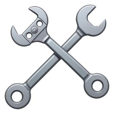 a grey spanner tool in pixel art   sticker