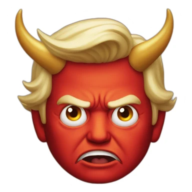 Donald trump as the devil  sticker