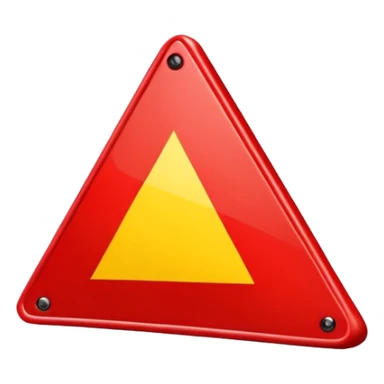 Red flag triangle sticker