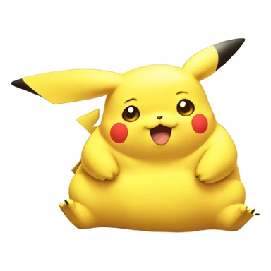 Pikachu but extremely fat sticker