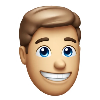 steak with blue eyes and smile sticker