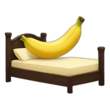 banana in a bed sticker