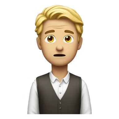 white man shrugging sticker