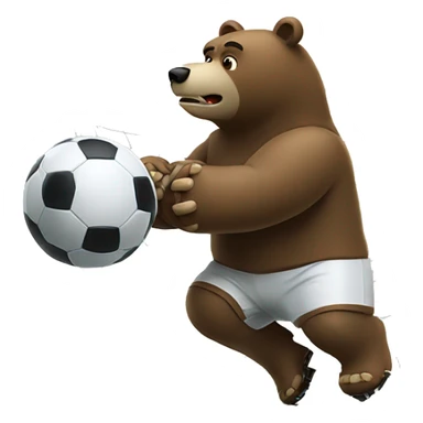 A bear how Shot a Football in a goal but he miss The goal  sticker