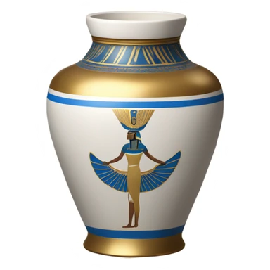 jar gold white blue egypt sticker
