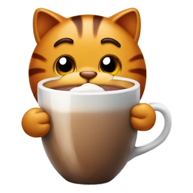 Garfield with a hot coco sticker
