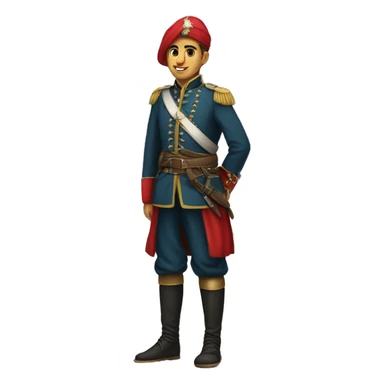 A young full-length Ottoman soldier sticker