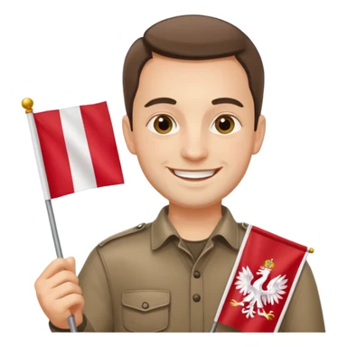 polish man with flag sticker