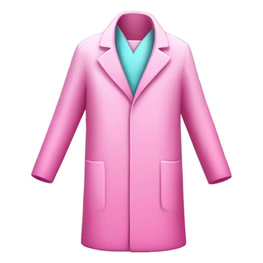 Pink medical coat with glitter sticker