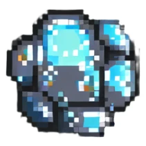 tin ore as a small icon with simple shading sticker