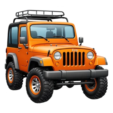 Orange jeep sticker