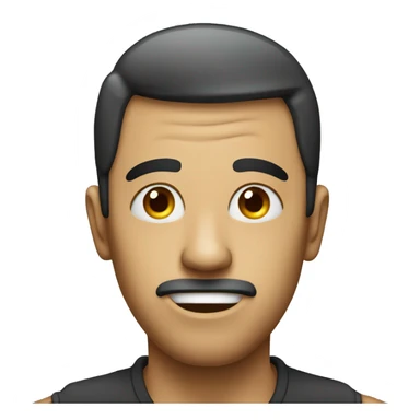 a sarcastic straight face emoji  sticker