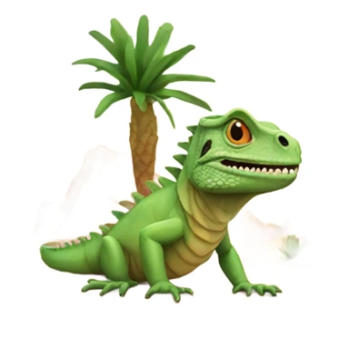 desert with iguana sticker