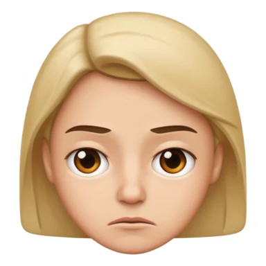 slightly annoyed face sticker