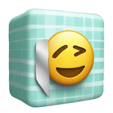 three-dimensional button with a check mark inside sticker