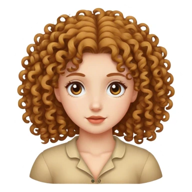 Fille au cheuveux boucler  sticker