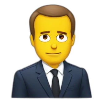 macron en simpson sticker