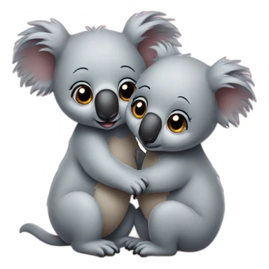 Two koala kissing each other sticker