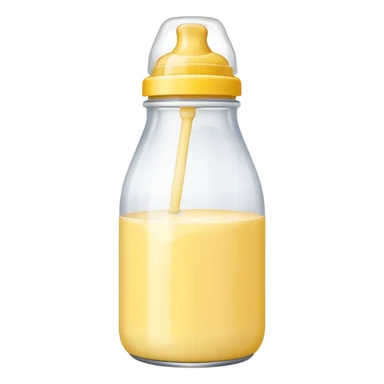 baby Milk bottle yellow sticker