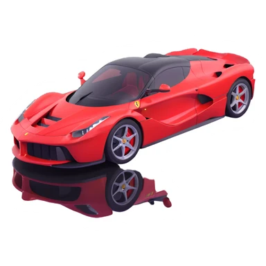 red LaFerrari sports car sticker
