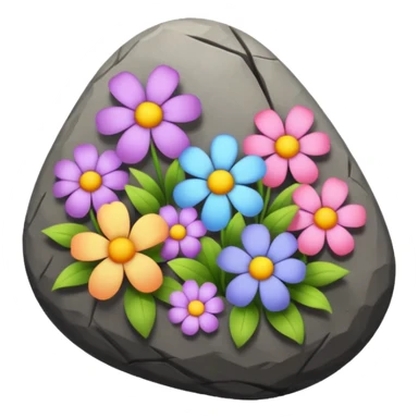 rock giving flowers sticker