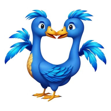 Two drakes kissing sticker