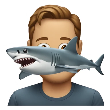 a shark with with the face of elon musk sticker