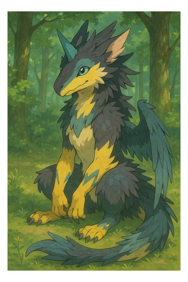 Sergal-Protogen-Trico-Zeraora-Vernid-fusion-hybrid-creature sticker