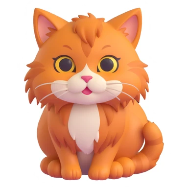 furry cat sticker