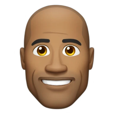  Dwayne Johnson with hair sticker