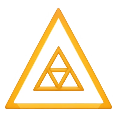 iOS style emoji, minimal summoning symbol, three dots triangle sticker