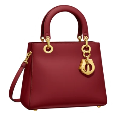 dior dark red bag gold hardware sticker
