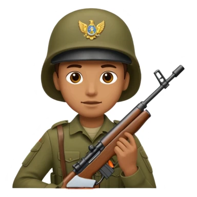 Soldier with rifle sticker