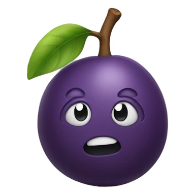 3D Plum  sticker