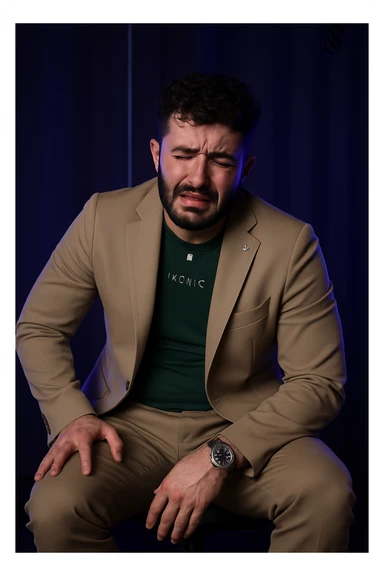 Uomo con dolore per via dei suoi fianchi asimmetrici sticker