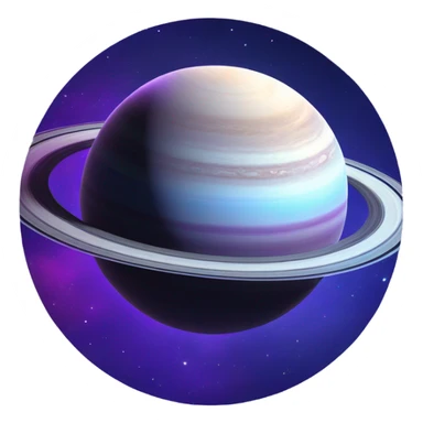 blue and purple saturn sticker