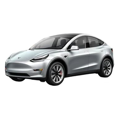 A Tesla Model Y parallel parking at a curb sticker