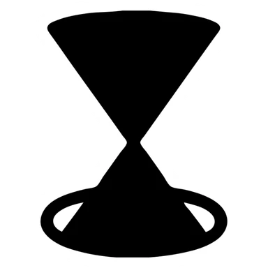 Minimalist vector logo of a light cone: two clean straight lines meet at a sharp apex, open ellipse base, no interior fill, 2-pt stroke weight, centered on a white square canvas, single deep-indigo color, flat icon style, ultra-crisp edges, no text, no shadow sticker