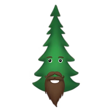 The beard is made from a Christmas tree sticker