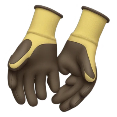 one hand putting glove on another hand  sticker