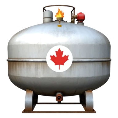 1000 gal residential propane tank white sticker