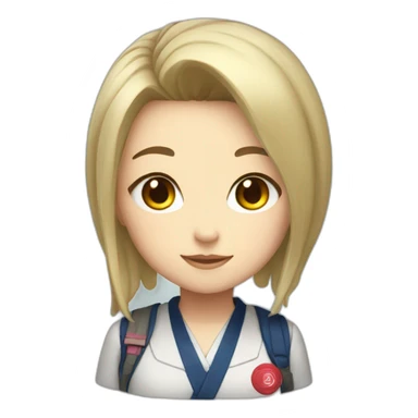 girl in Japanese school uniform Marvel sticker