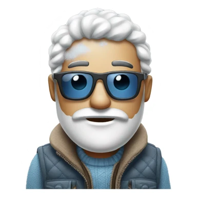 frosty with sunglasses and vest. freckles sticker