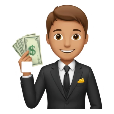 Yakuza holding money sticker