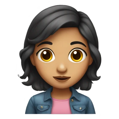 Cute hispanic girl with big eyes sticker