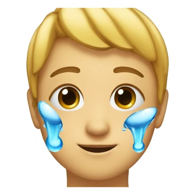 water droplet on face sticker