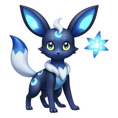 Nebulae Noibat-Meowstic-Umbreon-Fakémon-hybrid-creature (full body)  sticker