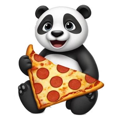 Panda eat Pizza sticker