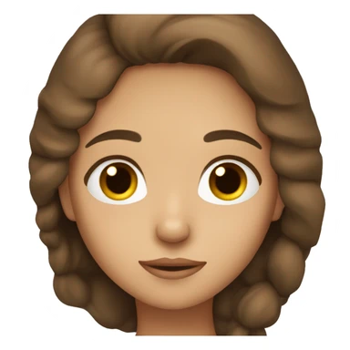 Brown hair girl with brown eyes sleeping sticker