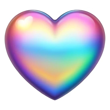 Iridescent heart sticker
